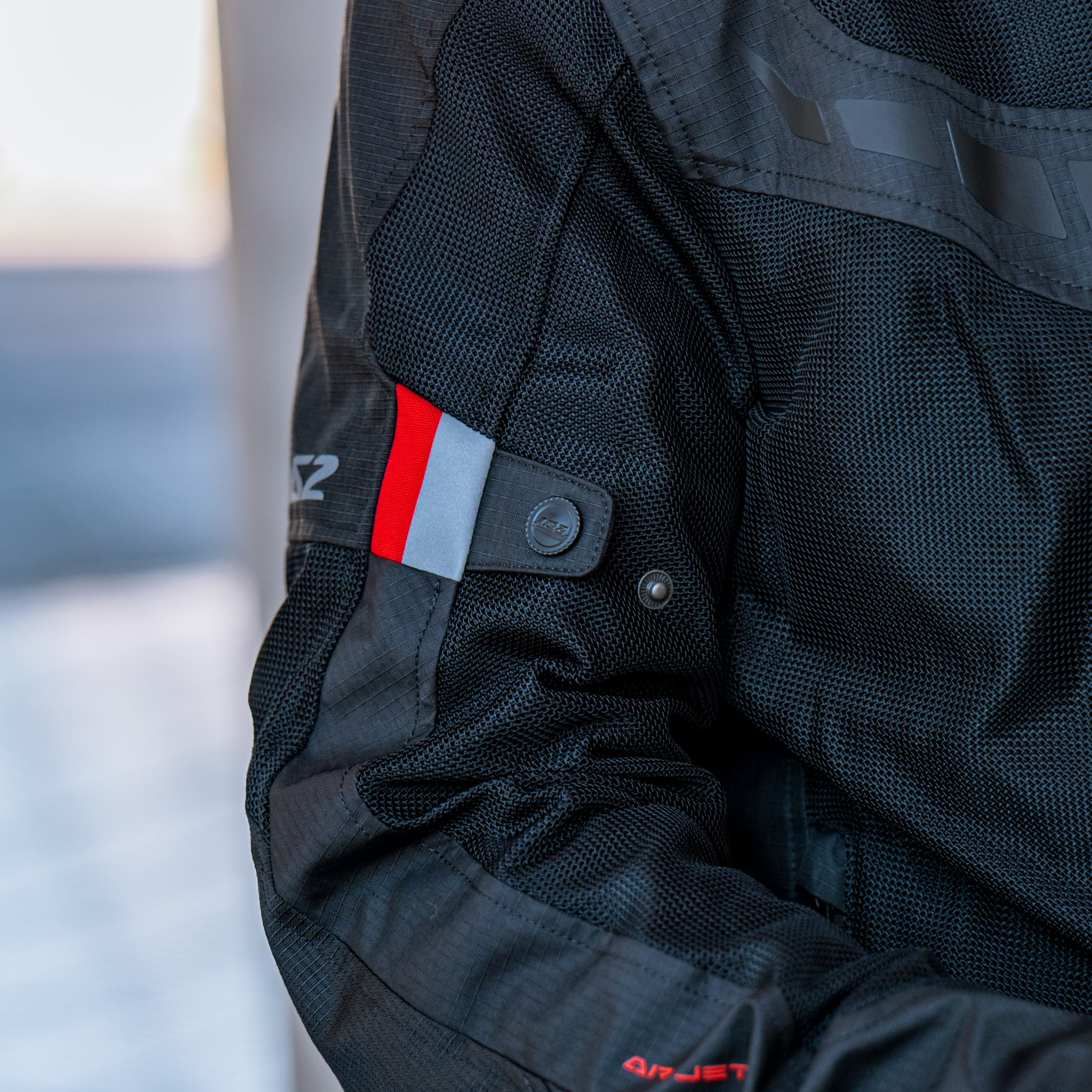 Campera Ls2 Garda Air Hombre Negra / Rojo